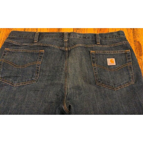 Carhartt Men's Jeans 42x30 Fleece Lined Relaxed Fit Straight Leg Denim Heavy - Picture 7 of 8
